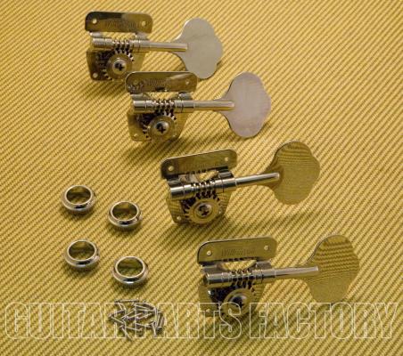 WJBL-200-N-4 Wilkinson Nickel Cloverleaf Bass Tuners for 70s Fender P/Jazz Bass