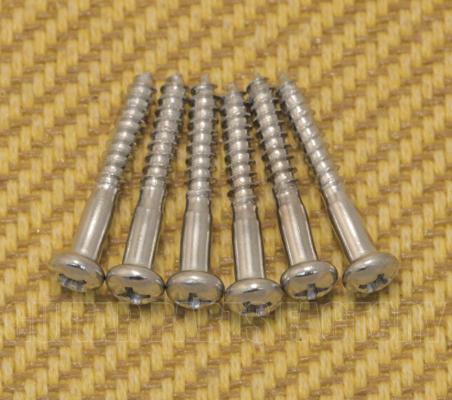 GS-0013-010 (6) Chrome Tremolo Mounting Screws For Strat Guitar