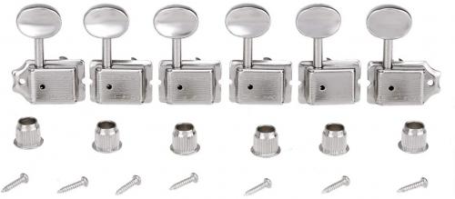 WJ-55-6N Wilkinson Deluxe 6 Inline Nickel Vintage Tuners for Fender Strat/Tele