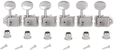 WJ-55-6N Wilkinson Deluxe 6 Inline Nickel Vintage Tuners for Fender Strat/Tele