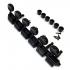 WJ-55-6B Wilkinson Deluxe 6 Inline Black Vintage Tuners for Fender Strat/Tele
