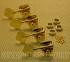 GB400-GT4L Left-Handed 4-Inline Gold Bass Tuners w/ Mounting Hardware