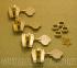 GB400-GT4L Left-Handed 4-Inline Gold Bass Tuners w/ Mounting Hardware