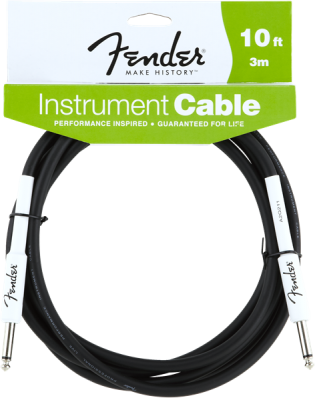 099-0820-005 Genuine Fender Performance Series Instrument Cable, 10', Black 0990820005