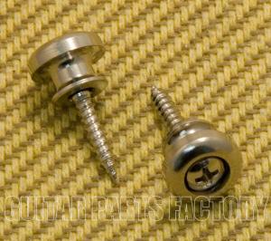 AP-HE007-001 (2) Nickel Strap Buttons for Guitar or Bass