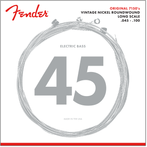 073-7150-405 Fender 7150 Pure Nickel Fender Electric Bass Guitar Strings Original .045-100 0737150405