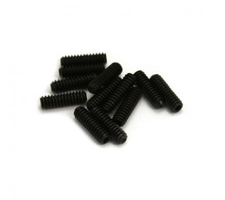 GS-0002-003 (12) Black Bridge Height Screws for Electric Guitars #4 - 40 x 3/8" 