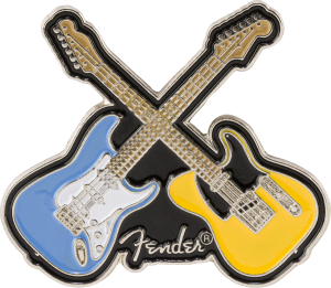 912-2421-102 Fender Crossed Guitars Enamel Lapel Pin Multi-Color 9122421102