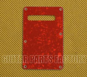 WD-STB-R Modern Cutout Back Plate Tremolo Cover Red 3-Ply for Strat