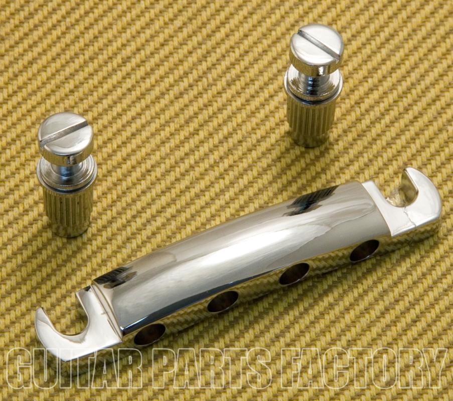 TP3412010 Chrome Bass Stop Tailpiece with Studs and Anchors