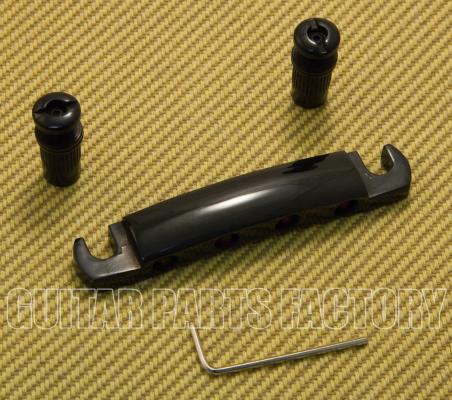 TP-3412-003 Black Bass Stop Tailpiece with Studs and Anchors