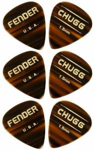 198-9999-102 (6) Fender Chugg Beveled Picks Tortoise Shell 1989999102
