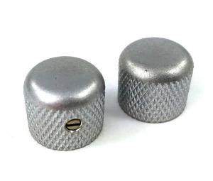 MK-3150-007 (2) Aged Chrome Short Dome Knobs for Split Shaft