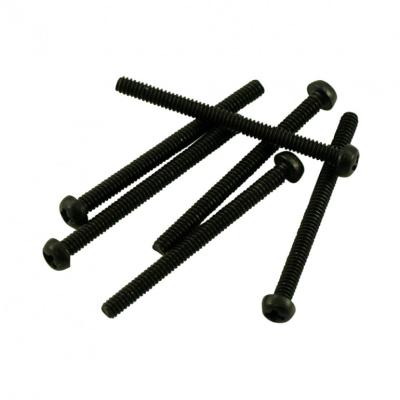 HPHB (6) Black Humbucker Pickup Height Adjustment Screws US Thread Phillips 3-48 x 1 1/4 in.