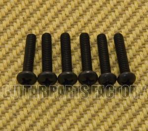 SPHB (6) Black Height Adjustment USA Guitar Philips Screw Set 