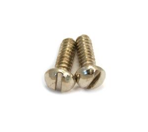 001-8375-049 (2) Genuine Fender Nickel USA Slotted Switch Screws 0018375049