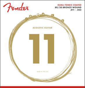 073-0880-003 Fender 18/20 Dura-Tone Coated Acoustic Guitar Strings 0730880003