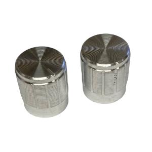 AK-AS (2) Silver Aluminum Rotary Amp Knob for 6mm Pot Shafts