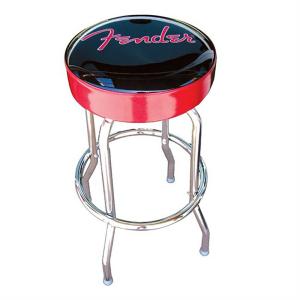 099-0205-020 Genuine Fender Logo Red Sparkle & Black 24" Barstool 0990205020