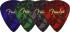 910-6109-000 Fender Guitar Pick Shape Logo Coasters, 4-Pack, Multi-Color 9106109000