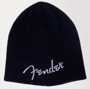 910-6111-706 Fender Guitar Embroidered Logo Beanie Black One Size 9106111706