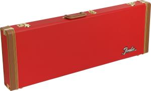 099-6106-340 Fender Classic Series Wood Guitar Case Strat/Tele  Fiesta Red 0996106340