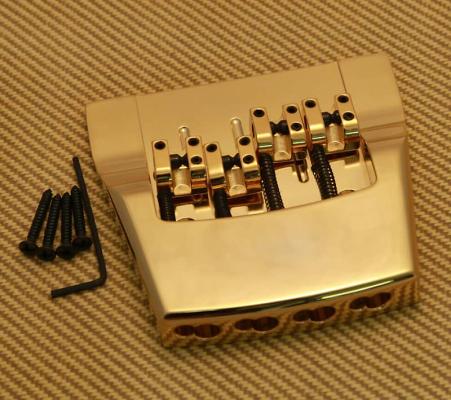 5RK400BG Hipshot Gold Rickenbacker Ric Replacement Bass Bridge 4001/4003