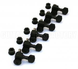 SZ-6-BL Sperzel Trim-Lock 6 Inline Black Tuner for Fender Guitar 