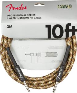 099-0810-107 Fender Pro Series Instrument Cable Straight/Straight 10' Desert Camo 0990810107