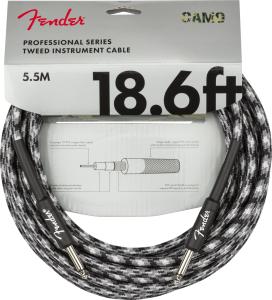 099-0818-124 Fender Pro Series Instrument Cable Straight/Straight 18.6' Winter Camo 0990818124