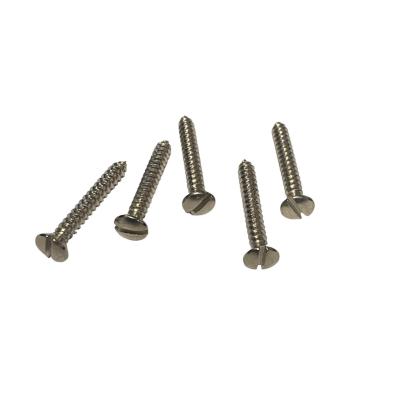 GS-BS13-001 (5) Nickel Slotted Hardtail Bridge Mounting Screws #6 X 1"