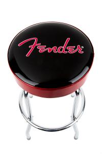 099-0205-010 Genuine Fender Logo Red Sparkle & Black 30" Barstool 0990205010