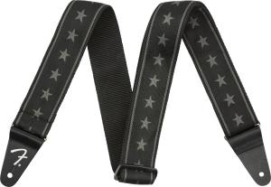 099-0615-004 Fender Nylon Stars and Stripes Strap, Black/Grey  2" 0990615004