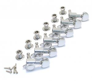 205C6 Grover Chrome Mini Rotomatic 6 Inline Sealed Guitar Tuners