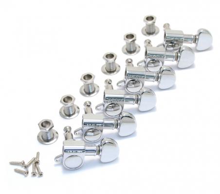 205C6 Grover Chrome Mini Rotomatic 6 Inline Sealed Guitar Tuners