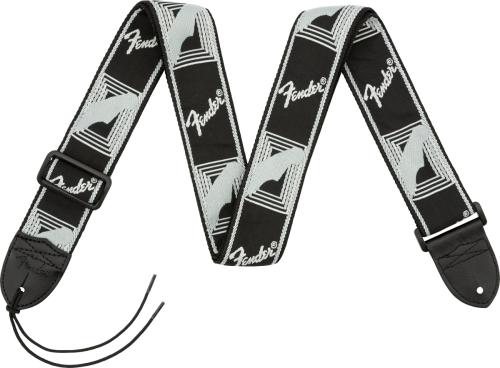 099-0681-543 Fender Monogrammed Strap Black/Light Grey/Dark Grey  0990681543