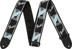 099-0681-502 Fender Monogrammed Strap Black/Light Grey/Blue 0990681502