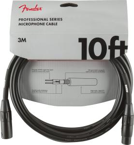 099-0820-022 Fender Professional Series Microphone Cable 10' Black 0990820022