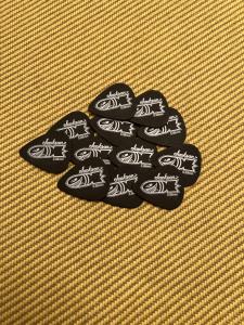 298-7351-850 (12) Genuine Jackson Med-Heavy 351 Picks with Bomb Graphic 2987351850