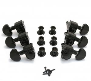 102BC Black Grover Roto 3+3 Tuners Guitar Tuners
