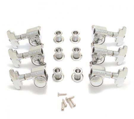 109C Grover Super Rotomatic 3+3 Chrome Tuners With Art Deco Style Buttons