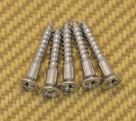 GS-0063-010 (5) Chrome Mounting Screws for Tele Bridge