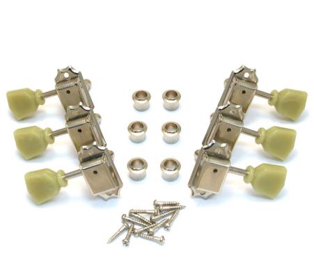 TK-0770-001 Gotoh Guitar Tuning Keys 3X3 Set in Nickel SD90 Vintage Style 15:1