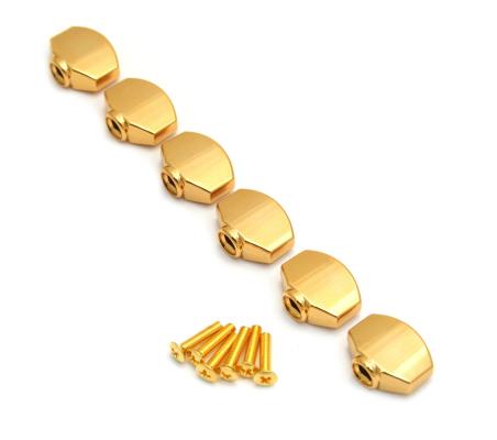 TK-7714-002 (6) Gold Buttons for Gotoh Mini Sealed Guitar Tuners