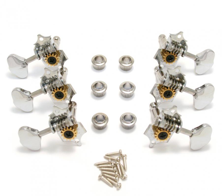 V97C Grover Guitar Tuners Original Chrome StaTite Vintage Open Gear