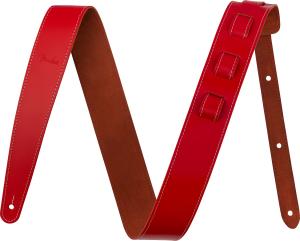 099-0642-109 Genuine Fender Essentials Leather Strap, Red 2" 0990642109