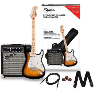 037-1720-003 Squier Sonic Stratocaster Pack Maple Fingerboard 2-Color Sunburst Gig Bag 10G-120V
