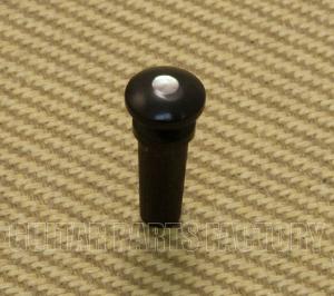 AD-ENDPIN Ebony Wood Acoustic Guitar End Pin with Abalone Dot