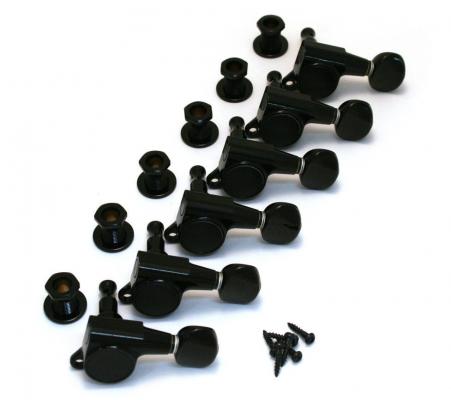 TK-0760-003 Sealed Black Gotoh 6-Inline Mini Guitar Tuners for Fender