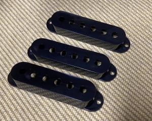 PC-0406-50B (3) Black Pickup Covers for Stratocaster Guitar 50mm